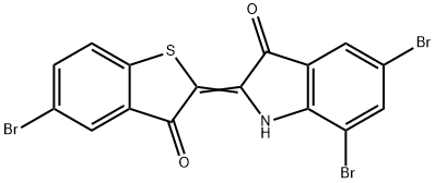 2-(5-Bromo-3-oxobenzo[b]thiophen-2(3H)-ylidene)-5,7-dibromo-1H-indol-3(2H)-one 结构式