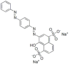 4-Hydroxy-3-[[4-(phenylazo)phenyl]azo]naphthalene-1,5-disulfonic acid disodium salt 结构式