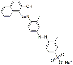 4-[[4-[(2-Hydroxy-1-naphthalenyl)azo]-3-methylphenyl]azo]-3-methylbenzenesulfonic acid sodium salt 结构式