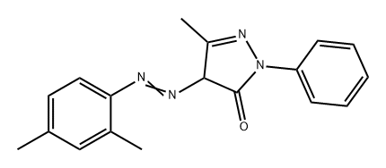 4-[(2,4-二甲基苯基)偶氮]-2,4-二氢-5-甲基-2-苯基-3H-吡唑-3-酮 结构式