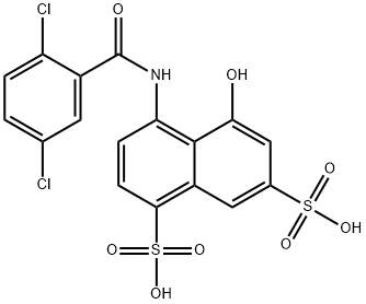 8-(2,5-dichlorobenzamido)-1-naphthol-3,5-disulfonic acid 结构式