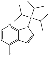 4-氟-1-[三(1-甲基乙基)硅酯]-1H-吡咯并[2,3-B]吡啶 结构式