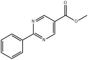 2-PHENYL-PYRIMIDINE-5-CARBOXYLIC ACID METHYL ESTER 结构式