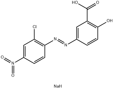 5-[(2-Chloro-4-nitrophenyl)azo]-2-hydroxybenzoic acid sodium salt 结构式