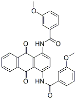 N,N'-(9,10-Dihydro-9,10-dioxoanthracene-1,4-diyl)bis[3-methoxybenzamide] 结构式