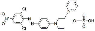 1-[2-[[4-[(2,6-dichloro-4-nitrophenyl)azo]phenyl]ethylamino]ethyl]pyridinium hydrogen sulphate 结构式