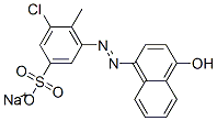 3-Chloro-5-[(4-hydroxy-1-naphthalenyl)azo]-4-methylbenzenesulfonic acid sodium salt 结构式