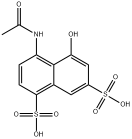 4-(acetylamino)-5-hydroxynaphthalene-1,7-disulphonic acid 结构式