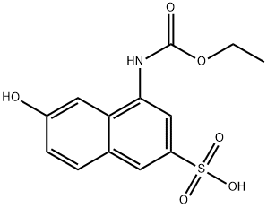 3-sulfo-7-hydroxy-1-naphthalenecarbamic acid ethyl ester 结构式