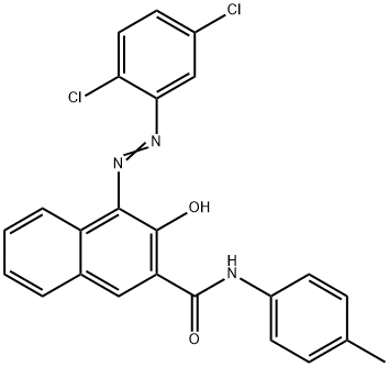 4-[(2,5-二氯苯基)偶氮]-3-羟基-N-(4-甲基苯基)-2-萘甲酰胺 结构式