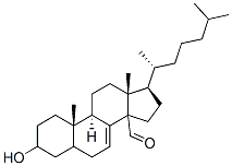 3-hydroxycholest-7-ene-14-carbaldehyde 结构式