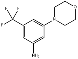 3-吗啉-5-(三氟甲基)苯胺 结构式