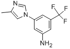 3-(4-甲基-1H-咪唑-1-基)-5-(三氟甲基)苯胺 结构式