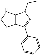 Pyrrolo[2,3-c]pyrazole, 1-ethyl-1,4,5,6-tetrahydro-3-(4-pyridinyl)- (9CI) 结构式