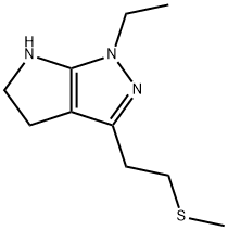 Pyrrolo[2,3-c]pyrazole, 1-ethyl-1,4,5,6-tetrahydro-3-[2-(methylthio)ethyl]- (9CI) 结构式