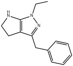Pyrrolo[2,3-c]pyrazole, 1-ethyl-1,4,5,6-tetrahydro-3-(phenylmethyl)- (9CI) 结构式