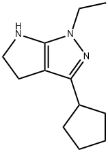 Pyrrolo[2,3-c]pyrazole, 3-cyclopentyl-1-ethyl-1,4,5,6-tetrahydro- (9CI) 结构式