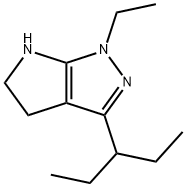 Pyrrolo[2,3-c]pyrazole, 1-ethyl-3-(1-ethylpropyl)-1,4,5,6-tetrahydro- (9CI) 结构式