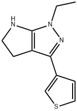 Pyrrolo[2,3-c]pyrazole, 1-ethyl-1,4,5,6-tetrahydro-3-(3-thienyl)- (9CI) 结构式