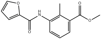 Benzoic acid, 3-[(2-furanylcarbonyl)amino]-2-methyl-, methyl ester (9CI) 结构式