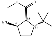 Cyclopentanecarboxylic acid, 2-amino-5-(1,1-dimethylethyl)-, methyl ester, 结构式