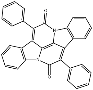 7,14-diphenyldiindolo[3,2,1-de:3',2',1'-ij][1,5]naphthyridine-6,13-dione 结构式