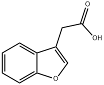 苯并呋喃-3-基乙酸 结构式