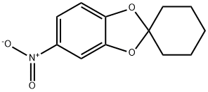 5-硝基螺[1,2-亚甲二氧基苯-2,1'-环己烷] 结构式