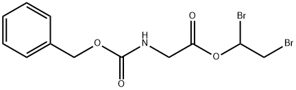 N-(Benzyloxycarbonyl)glycine 1,2-dibromoethyl ester 结构式