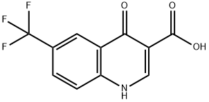 4-oxo-6-(trifluoromethyl)-1,4-dihydroquinoline-3-carboxylic acid 结构式