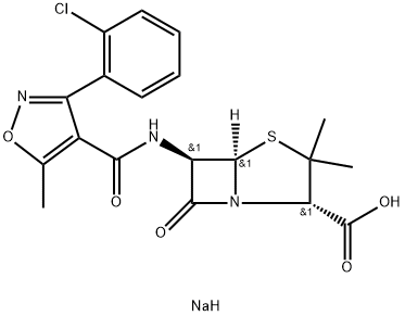氯唑西林钠 结构式