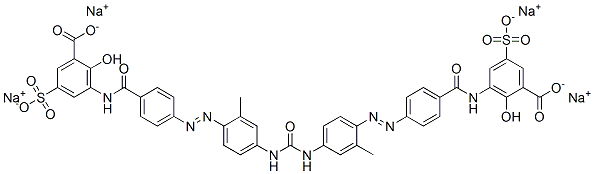 tetrasodium 3,3'-[carbonylbis[imino(2-methyl-4,1-phenylene)azo-4,1-phenylenecarbonylimino]]bis[5-sulphonatosalicylate] 结构式