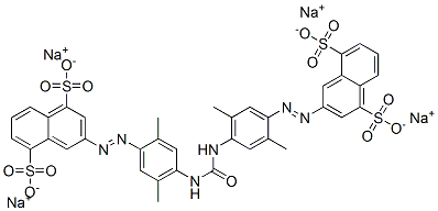 tetrasodium 3,3'-[carbonylbis[imino(2,5-dimethyl-4,1-phenylene)azo]]bisnaphthalene-1,5-disulphonate  结构式