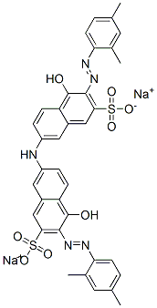 disodium 7,7'-iminobis[3-[(2,4-dimethylphenyl)azo]-4-hydroxynaphthalene-2-sulphonate]  结构式