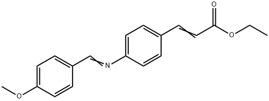 4-[(4-甲氧基苯亚甲基)氨基]肉桂酸乙酯 结构式