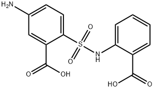 N-(2-carboxy-4-aminophenylsulfonyl)anthranilic acid 结构式