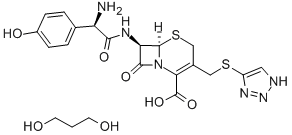 头孢曲嗪丙二醇 结构式