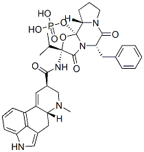 5'alpha-benzyl-12'-hydroxy-2'-isopropylergotaman-3',6',18-trione phosphate 结构式