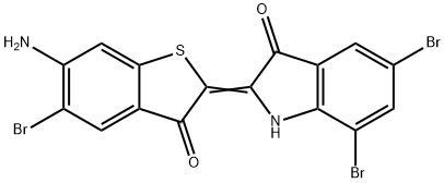 2-(6-Amino-5-bromo-3-oxobenzo[b]thiophen-2(3H)-ylidene)-5,7-dibromo-1H-indol-3(2H)-one 结构式