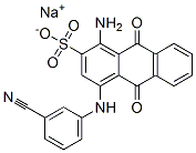 1-Amino-4-[(3-cyanophenyl)amino]-9,10-dihydro-9,10-dioxoanthracene-2-sulfonic acid sodium salt 结构式