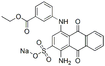 3-[[4-Amino-9,10-dihydro-9,10-dioxo-3-(sodiosulfo)anthracen-1-yl]amino]benzoic acid ethyl ester 结构式