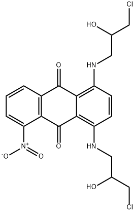 1,4-Bis[(3-chloro-2-hydroxypropyl)amino]-5-nitro-9,10-anthracenedione 结构式