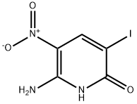 6-氨基-3-碘-5-硝基-1H-吡啶-2-酮 结构式