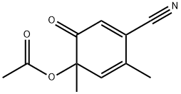 Acetic acid 4-cyano-1,3-dimethyl-6-oxo-2,4-cyclohexadienyl ester 结构式