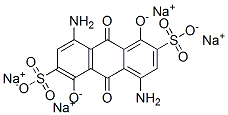 tetrasodium 4,8-diamino-9,10-dihydro-1,5-dioxido-9,10-dioxoanthracene-2,6-disulphonate  结构式