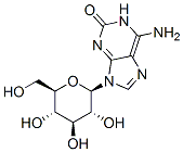 2H-Purin-2-one, 6-amino-9-beta-D-glucopyranosyl-1,9-dihydro- 结构式