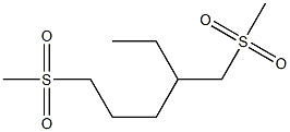 (-)-1-(Methylsulfonyl)-4-[(methylsulfonyl)methyl]hexane 结构式