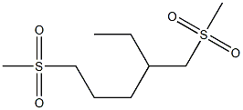 (+)-1-(Methylsulfonyl)-4-[(methylsulfonyl)methyl]hexane 结构式