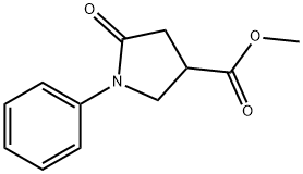 5-氧代-1-苯基吡咯烷-3-羧酸甲酯 结构式
