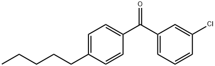 (3-氯苯基)(4-戊基苯基)甲酮 结构式